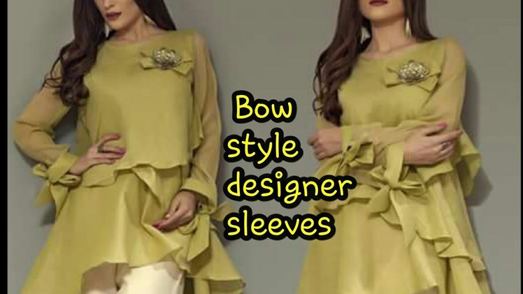 How to make unique bow style designer sleeves|cutting and stitching Full tutorial in hindi| SLEEVES