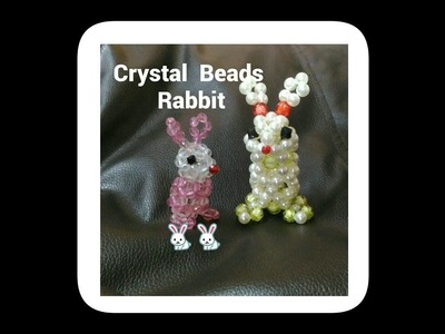How to make white  crystal pearl   rabbit.Beaded  Animal |  Nomi.Namita's crafts