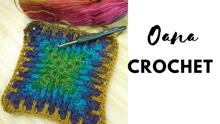 Hue granny square crochet by Oana