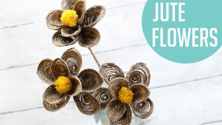 JUTE ROPE FLOWERS | EASY JUTE FLOWERS MAKING | HOW TO MAKE JUTE FLOWERS |