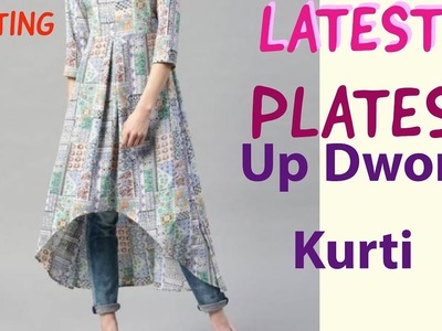 Latest Up Down Kurti With Plates Cutting in Hindi | EASY METHOD