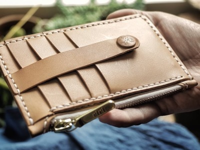 Making a Leather Zipper Clutch Wallet