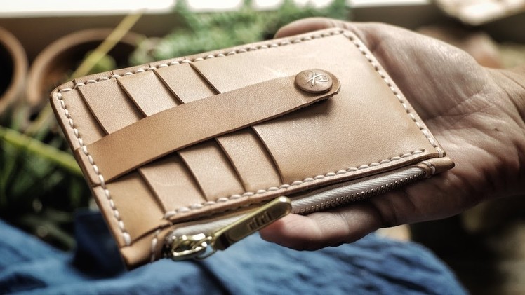 Making a Leather Zipper Clutch Wallet