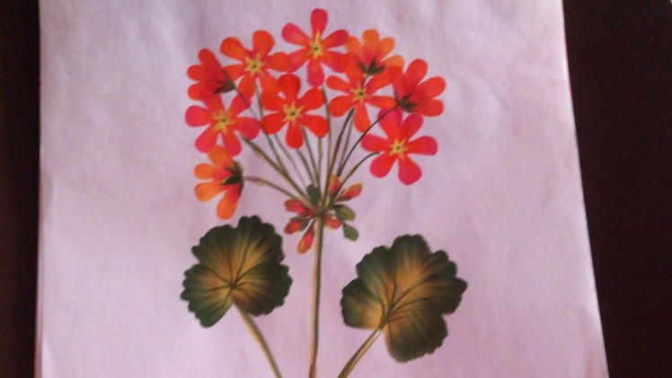 One stroke painting. One stroke painting flower design for beginners.