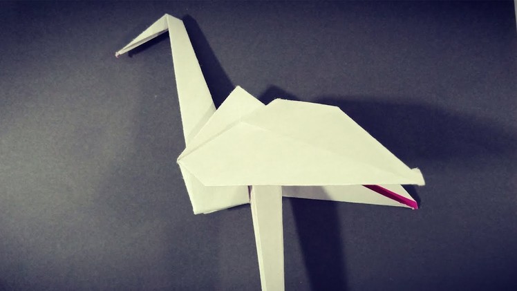 Origami Egret  -  How To Make An Origami Egret (EASY)