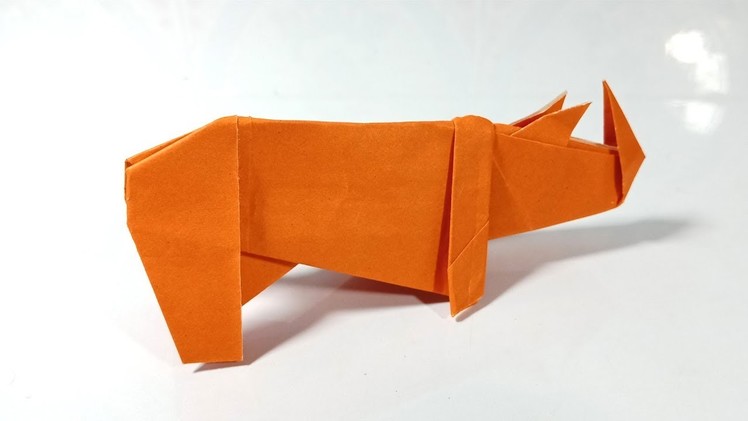 Origami Rhinoceros - How to make a Rhinoceros