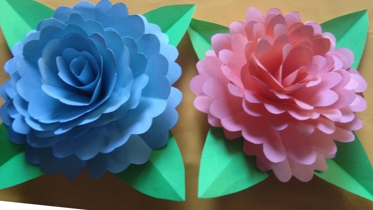 Paper round flowers design and paper cutting