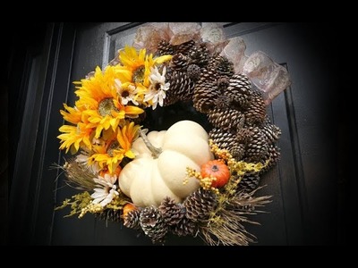 Pumpkins & Pine Cones | DIY  Fall Wreath