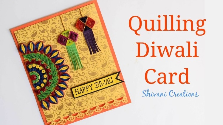 Quilling Diwali Card. How to make Handmade Card for Diwali