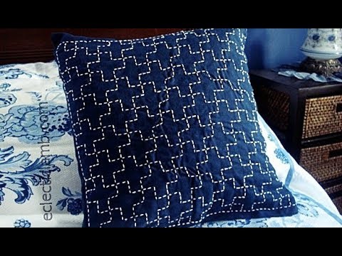 Sashiko Embroidery. Quilt Design Tutorial-9 (ver 2) - For Very Beginners