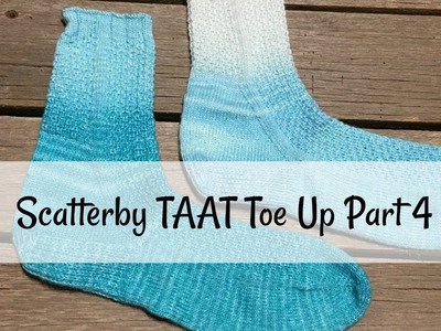 Scatterby Socks TAAT Toe Up Part 4  -  The Leg & Bind Off