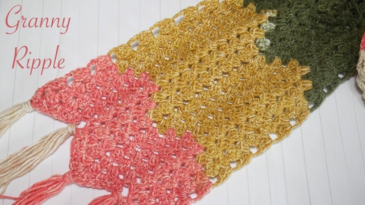 Simple Crochet: Granny Ripple Stitch for blankets & Scarves