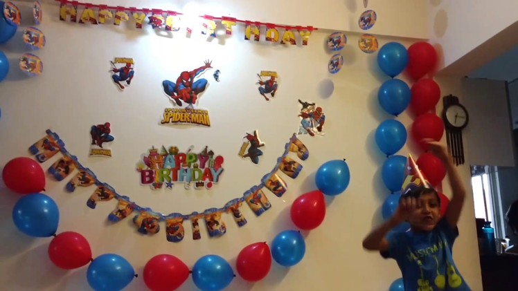 Spiderman Theme Birthday Party Decoration
