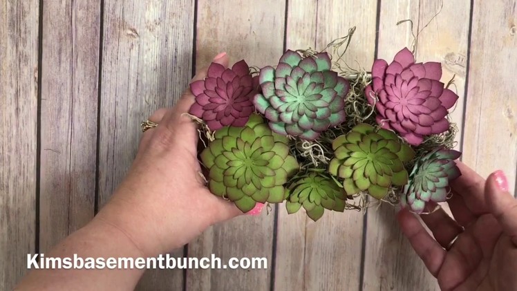 Succulent flowers using the Succulent framelits from Stampin' Up!