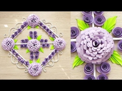 Wall Decoration Ideas | Beautiful Wall Hanging Making at Home | Paper Flower Wall Hanging р12