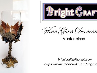 Wine glass decoration master class.