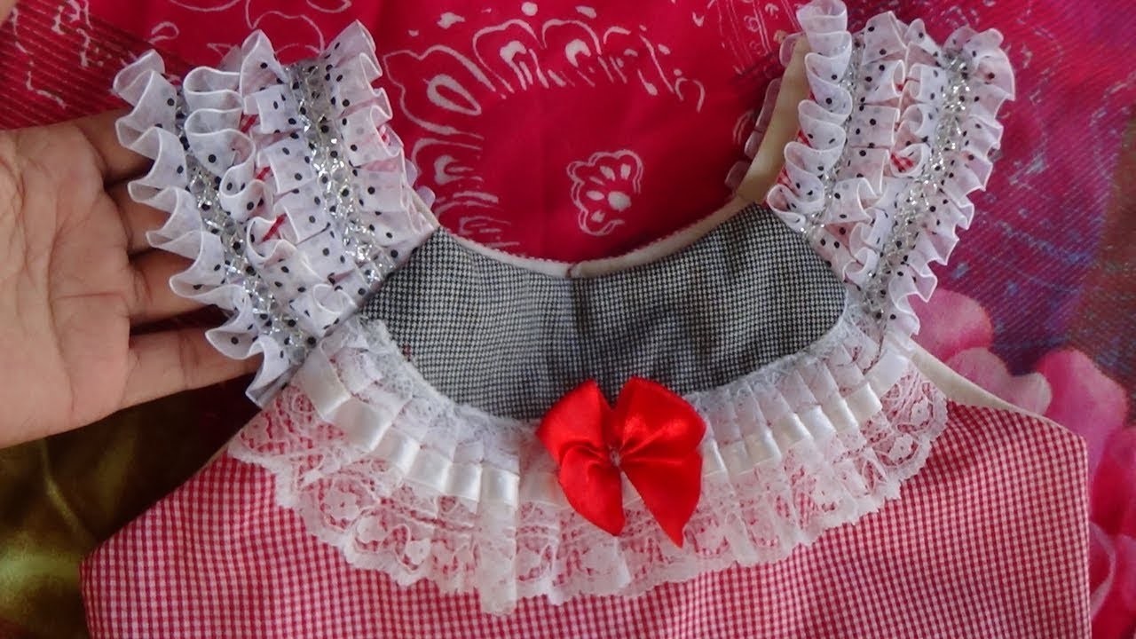 Winter frock for 5 years baby girl, ready in 15 minutes.link in description