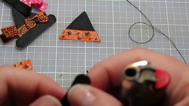 Witch's Hat Ribbon Sculpture Hair Clip Tutorial
