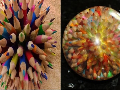 Woodturning - Coloured Pencil Explosion Sphere