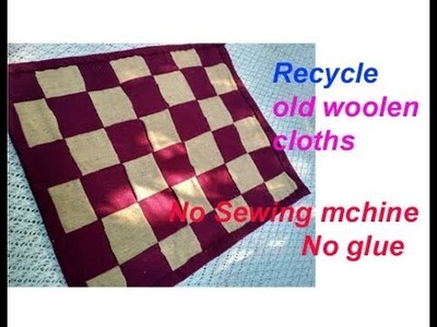 पुराने woolen कपड़ो से बनाए -Floor mat. door mat.area rug.table mat.carpet