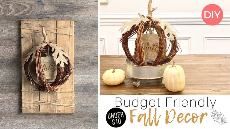 2 Budget Friendly Rustic Fall Decor Ideas | Dollar Tree & Target Dollar Spot DIY | Ashleigh Lauren