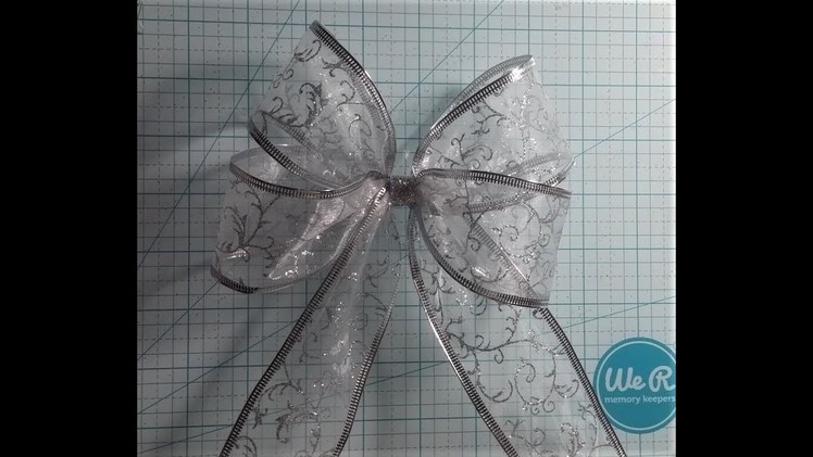 4 loop wire ribbon bow