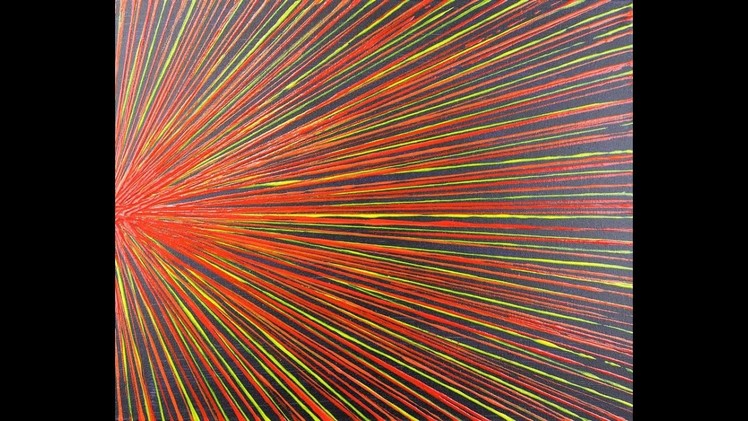 Abstract Painting Art Demo - "Fire Sun 2" Embrace The Matrix