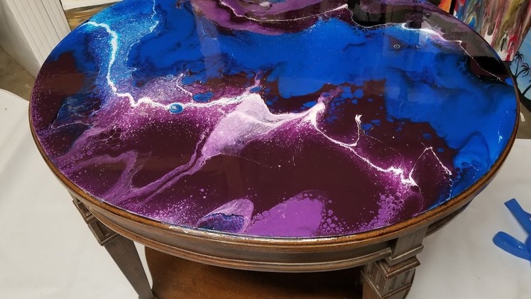 Acrylic Pour on a Table | Part 2 - Resin Coat