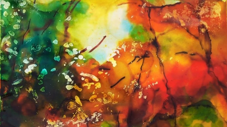 Autumn Forest Alcohol Ink Tutorial, how to paint step by step