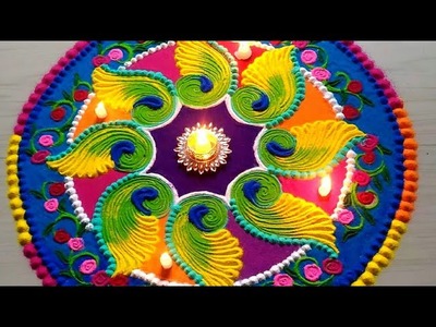 Beautiful  FESTIVAL'S rangoli designs with colours