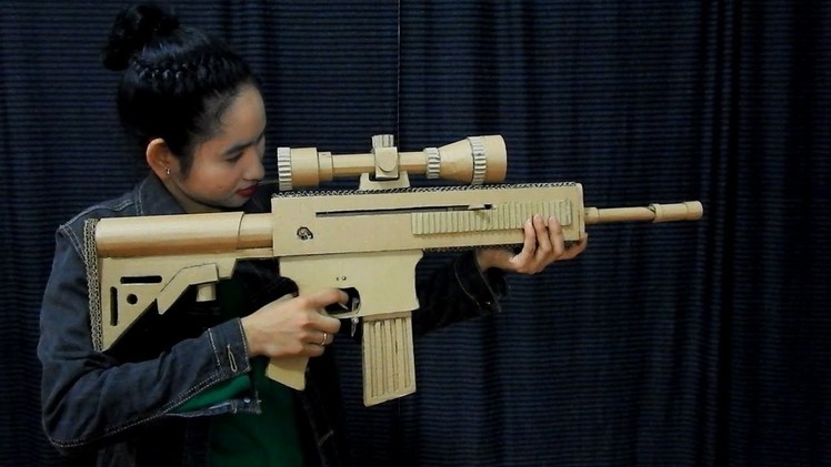 Cardboard Gun HK 416 For Entertainment - How To Make Cardboard Gun