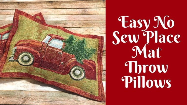 Christmas Crafts: Easy No Sew Throw Pillows From Place Mats