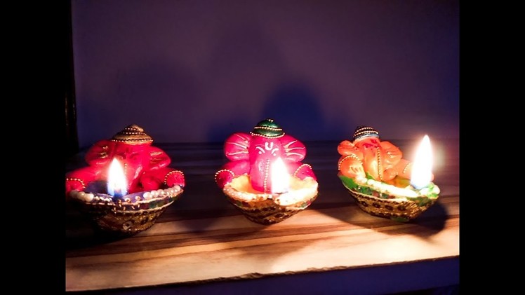 Diwali Decoration with Ganpati Diya