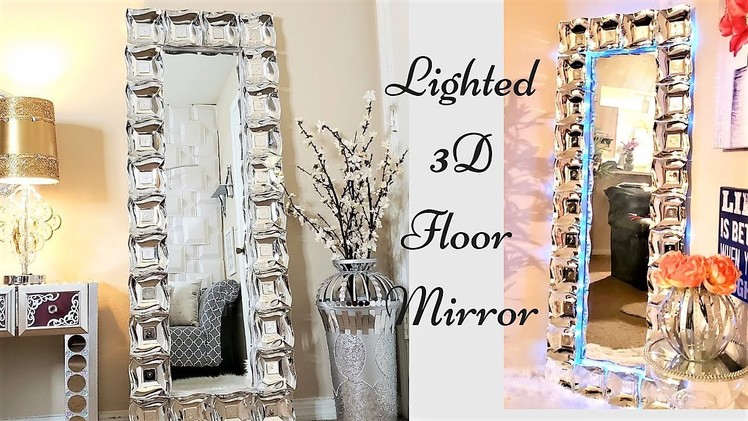 Diy 3D Large Glam Floor Mirror| Inexpensive Gift idea| Home Decor| Quick and Easy Gift idea!