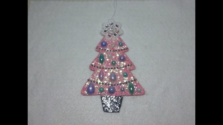 DIY~Beautiful Shabby Chic Christmas Tree Ornmanet W. Pattern!