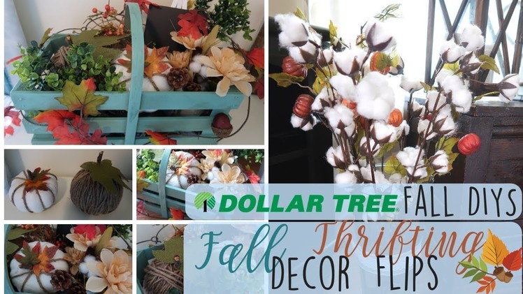 DIY Dollar Tree Fall Decor | Repurpose Wooden Crate | Thrift DIY | DIY Fall Decor