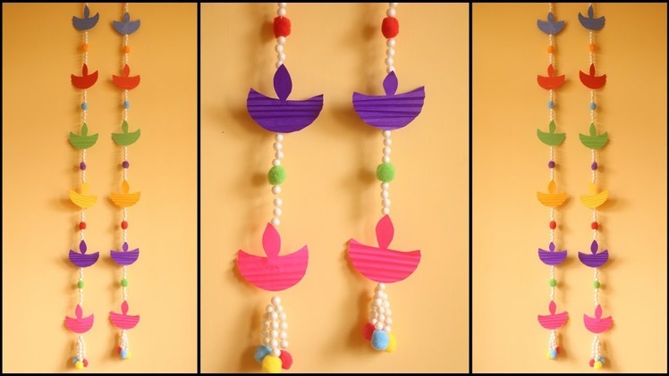 DIY Door Hanging Toran | Diwali Decoration Ideas | Paper Decorations | DIY Home Decor