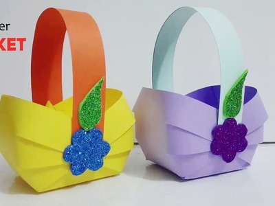 DIY Paper Basket : How to Make Easy Accordion Paper Basket | Paper Crafts | Paper Girl
