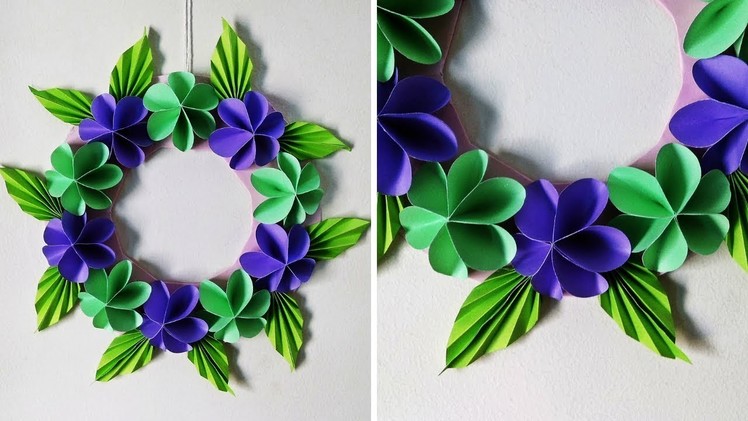 DIY Paper Flower Wall Hanging | Simple Home Decor | Wall and Door Decoration Ideas