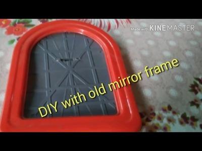 DIY . Photo frame, Reusing old mirror frame.