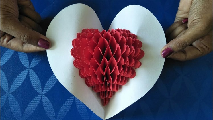 DIY | Pop-up heart ♥ Greeting Card | Love card | Festival Greeting Card | Beautiful Greeting Card