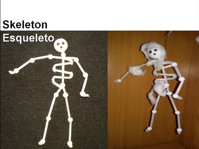 DIY #Skeleton Halloween Decoration Craft - Esqueleto para decorar el dia de los muertos