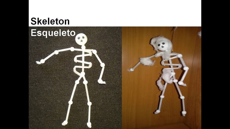 DIY #Skeleton Halloween Decoration Craft - Esqueleto para decorar el dia de los muertos