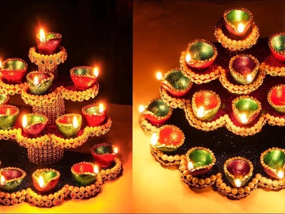Diya stand from plastic bottle.candle stand | Best out of waste | Artkala