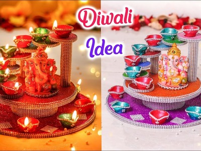 Diya stand from plastic bottle.candle stand | Best out of waste | Artkala