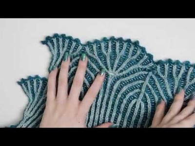 Doing the picot edge on the Great Wave Shawl