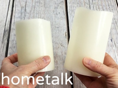 Dollar Store Candle Hack - Fake a Pottery Barn holiday look with this $10 trick! | Hometalk