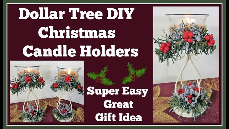 Dollar Tree DIY ???? Christmas Candle Holders ???? Great Gift Idea