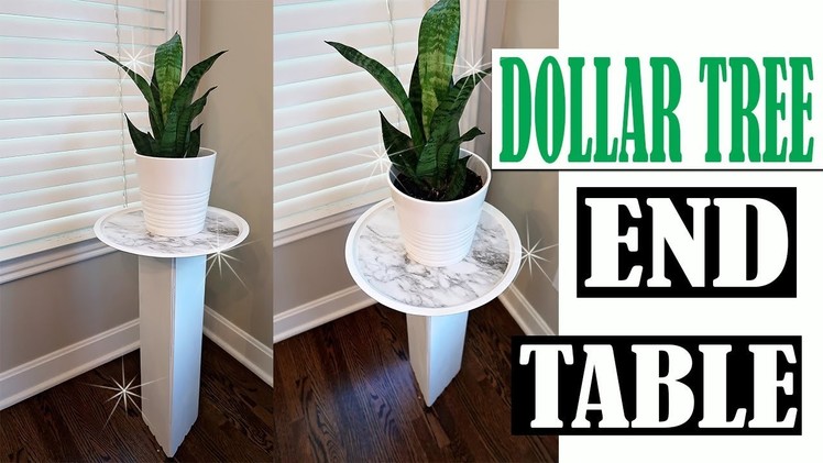 DOLLAR TREE DIY END TABLE - PLANT STAND ROOM DECOR