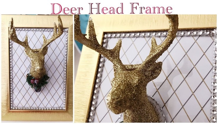 Dollar Tree DIY Glam 3-D Deer Head Frame - Easy (Part 3 Craft Fair Ideas)